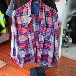 Legendary Whitetails Men's Red Plaid Casual Button Down Shirt